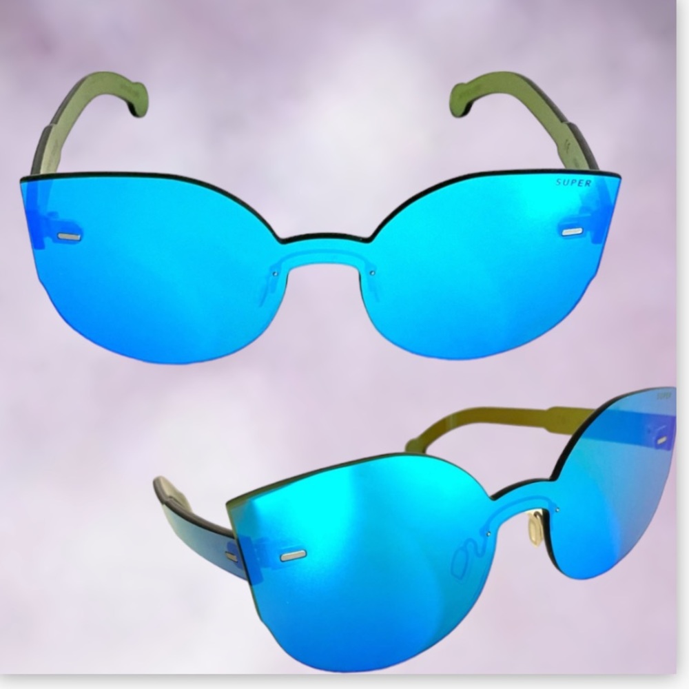 RetroSuperFuture Blue Mirrored Sunglasses